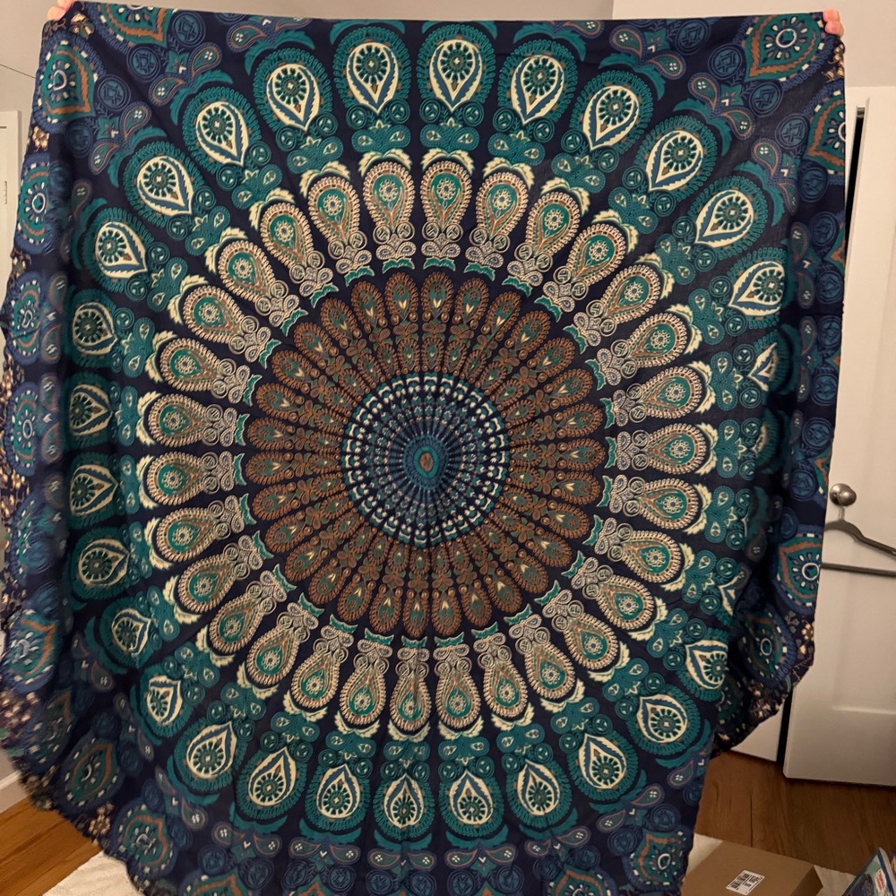 NIP Mandala Tapestry Boho Wall Decor Circle Blanket! Beach Dorm Picnic